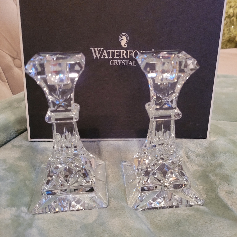 Waterford Candle Stick Pair